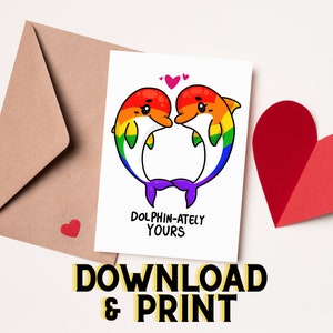 Printable Valentine’s Card | Instant Digital Download, LGBTQIA Greeting Card, Print at Home Love & Pride Design