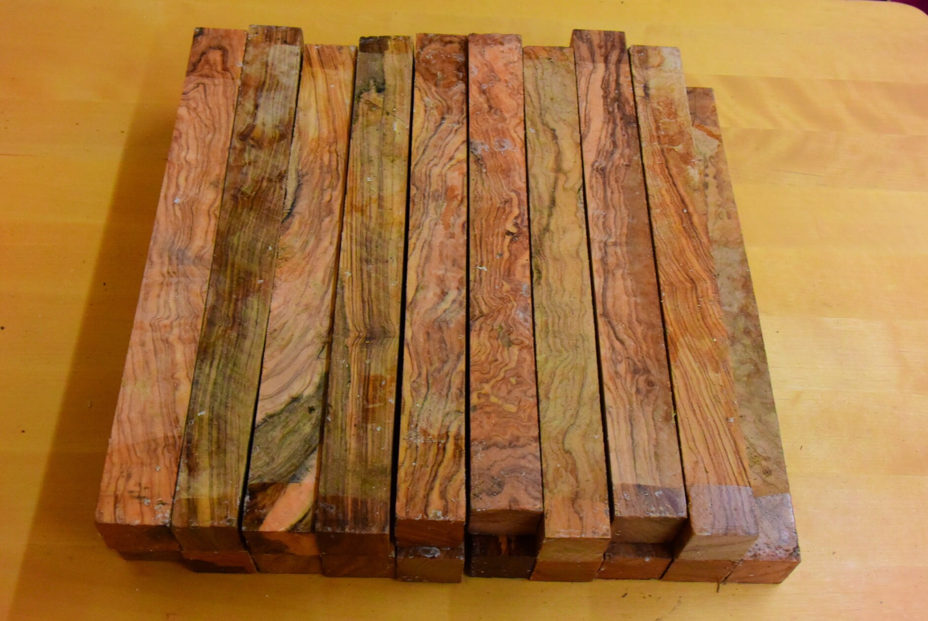 Olive Wood Turning Pen blanks 3cm x 3cm x 30cm pack of 2 Etsy