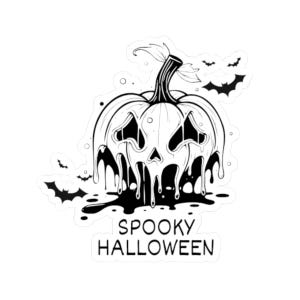 Spooky Halloween Kiss-Cut Stickers, Pumpkin Decor, Halloween Party Favors, Trick or Treat Stickers, Laptop Stickers, Autumn Decor