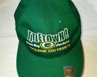 Headmaster Vintage 90's Green Bay Packers Titletown SuperBowl XXXI Snapback Hat