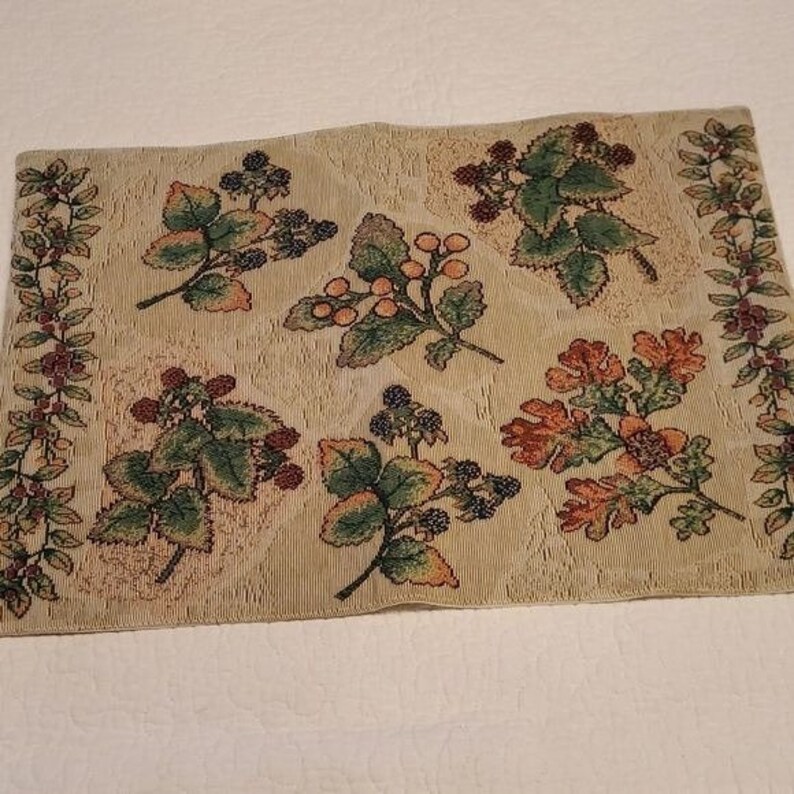 Vintage Tapestry Set of 3 Placemats Etsy
