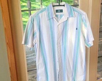 Hunt Club Logo Short Sleeve Casual Button-Down Sz. M (15-15.5) Shirt