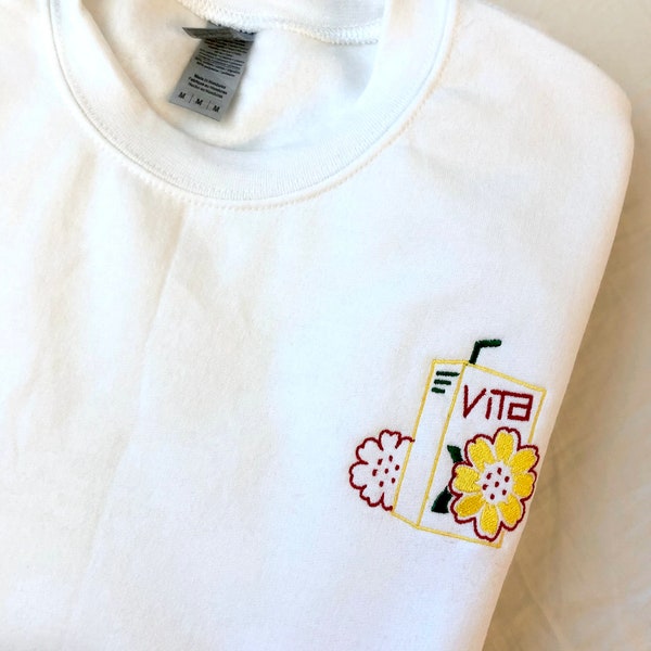 Lemon Tea | Embroidered Crewneck and Shirt