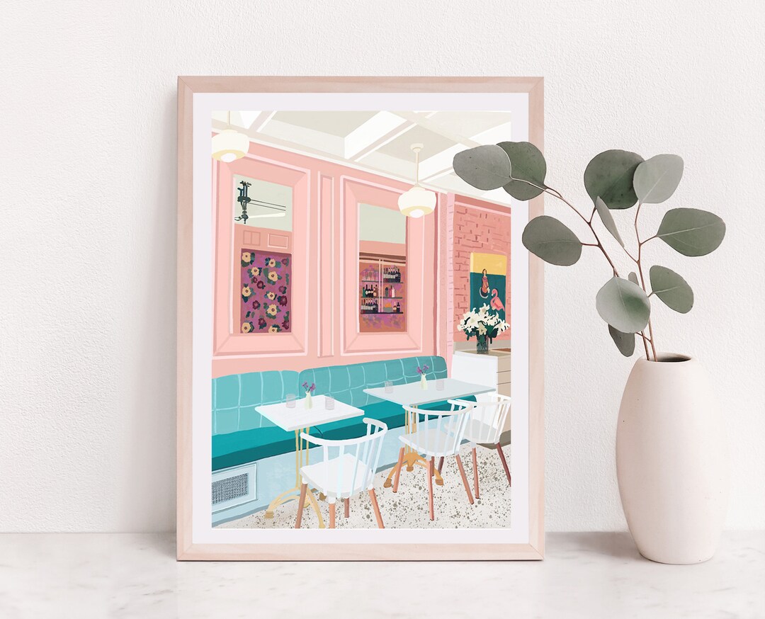 Toronto Cafe Cafe Art Print Cafe Art Prints Toronto Wall Etsy