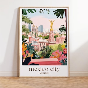 Impression mexicaine Ciudad de Mexico Impression d'art mural localisation mexicaine Affiches de voyage au Mexique Impression Palacio de Bellas Artes Impression de la ville de Mexico