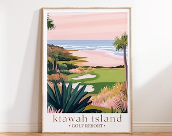 Kiawah Island Golf Resort Print, Luxury Golf Course Art, Coastal Resort Decor, Travel Wall Art, Golf Gift, Gift for Golfer