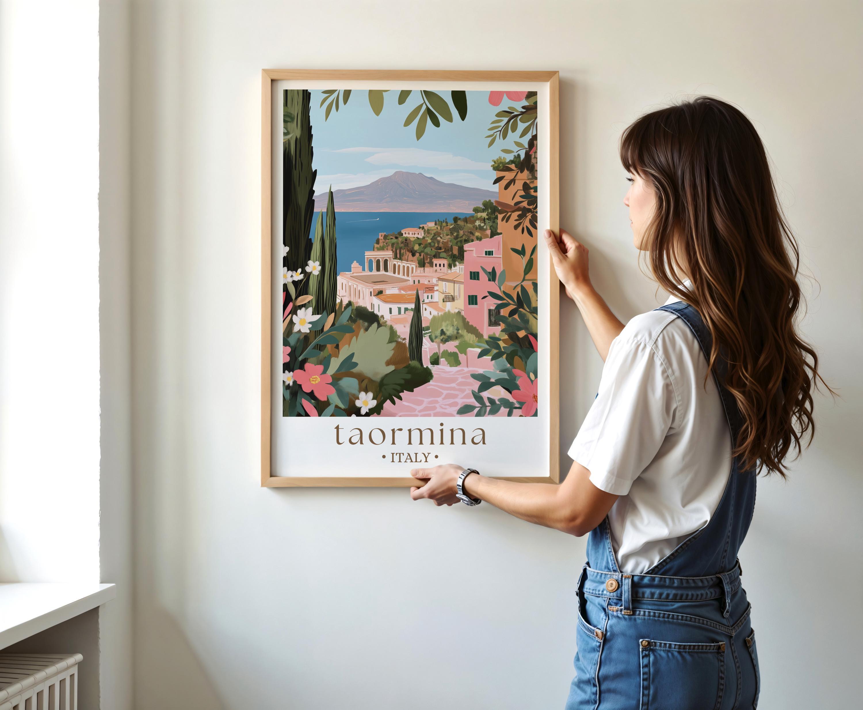 イタリア製立体陶板3Dアート壁掛「タオルミーナルーナ階段」サイン有 イタリア製立体陶板3Dアート壁掛「タオルミーナルーナ階段」サイン有