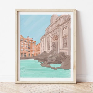 Trevi Brunnen, Rom, Roma, Italien, Italien Kunstdruck, Rom Poster, Rom Print, Rom Wandkunst, Rom Italien, Rom Reiseposter, Italien Wandkunst
