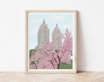 New York City Travel Poster Print, United States Wall Art, New York USA Print, City Poster, Personalised Gifts, Birthday Present