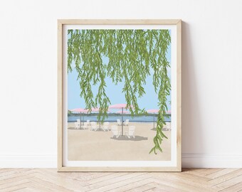 Sugar Beach Toronto, stampa di Sugar Beach, stampe di Toronto, arte murale di Toronto, poster di Toronto, arte murale rosa, regalo di Toronto, regalo per viaggiatori