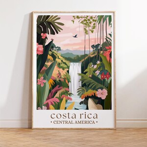 Impression voyage Costa Rica - Amérique centrale, affiche Costa Rica, affiche Amérique centrale, art mural voyage, impression Costa Rica, art mural Costa Rica