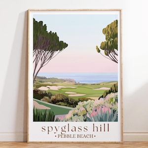 Spyglass Hill Golf Pebble Beach Print, Iconic Golf Course Art, Coastal Landscape Decor, Golf Lover Gift