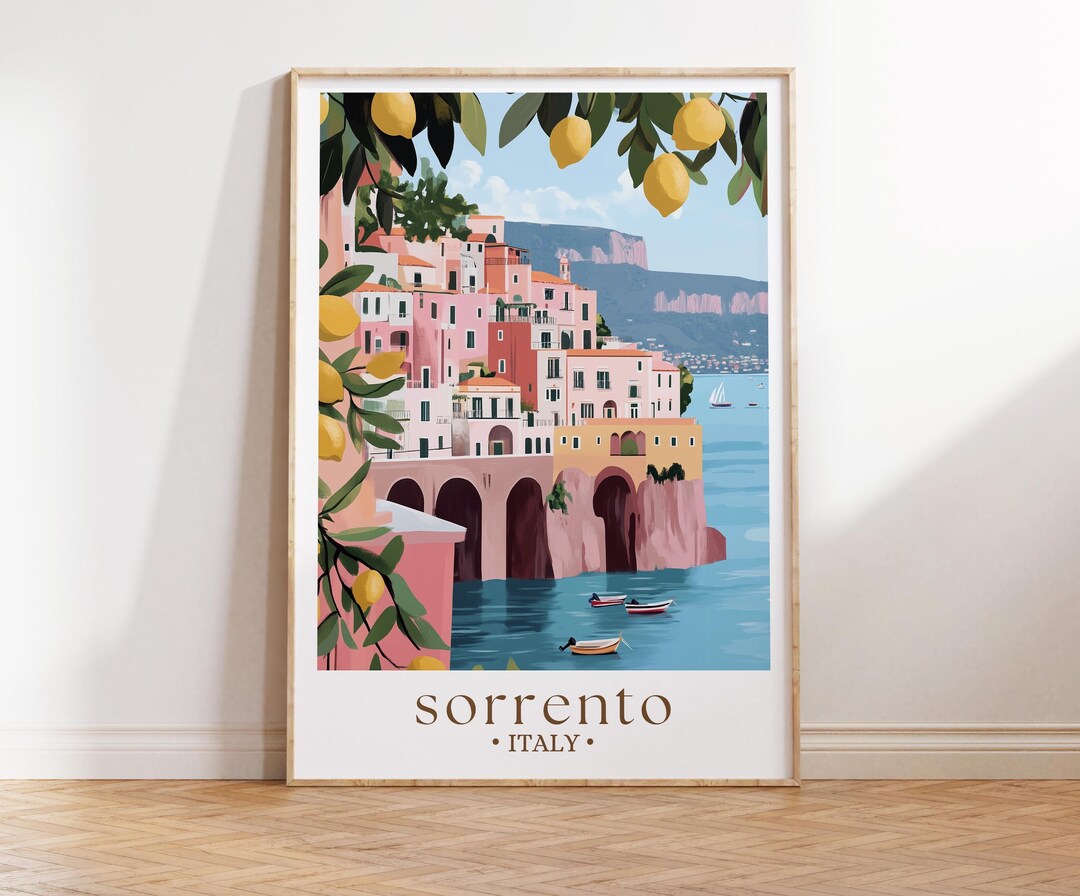 Sorrento Italy Travel Poster, Italy Wall Art, Italy Sorrento Print, Sorrento Coast Poster, Home ...
