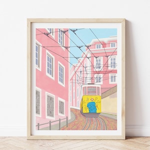 Lisbon Art Print, Lisbon wall art, Lisbon Portugal print, Lisbon Portugal prints, Lisbon poster, Portugal Lisbon, Lisbon Print gift