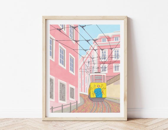 Lisbon Art Print, Lisbon wall art, Lisbon Portugal print, Lisbon Portugal prints, Lisbon poster, Portugal Lisbon, Lisbon Print gift
