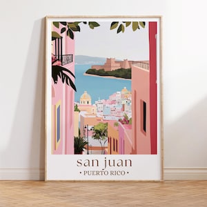 Poster di San Juan, Porto Rico, stampa della città di Porto Rico, decorazione murale di San Juan, arredamento per la casa, regalo di nozze, regali personalizzati