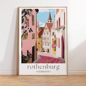 Rothenburg Travel Print Wall Art Rothenburg Wall Hanging Home Décor Rothenburg Gift Art Lovers Germany Art Lover Gift Rothenburg Wall Décor