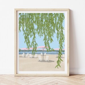 Sugar Beach Toronto, Impression de plage de sucre, estampes de Toronto, art mural de Toronto, affiche de Toronto, art mural rose, cadeau de Toronto, cadeau pour voyageur