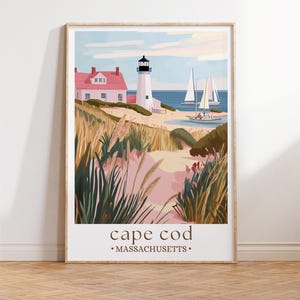 Cape Cod Travel Poster, Cape Cod Wall Art, Massachusetts Prints, Travel Home Decor, Birthday Gifts, Wedding Present