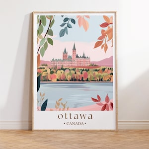 Ottawa Travel Poster, Canada Poster, Canada Print, Canada Printable Travel Poster, Canada Ottawa Art,Canada Retro poster