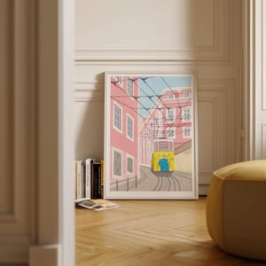 Lisbon Art Print, Lisbon wall art, Lisbon Portugal print, Lisbon Portugal prints, Lisbon poster, Portugal Lisbon, Lisbon Print gift image 9