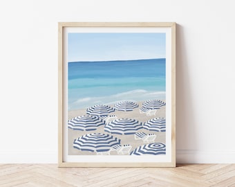 Tropical Beach Print, Beach wall art, Nice France, Tropical wall art, Beach poster, Tropical Beach Art Print, Ocean Wall Art, Beach Gift