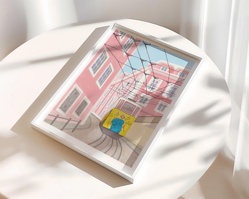 Lisbon Art Print, Lisbon wall art, Lisbon Portugal print, Lisbon Portugal prints, Lisbon poster, Portugal Lisbon, Lisbon Print gift image 6
