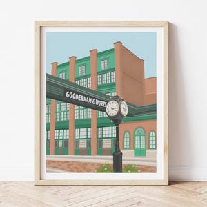 Toronto Distillery District, Old Toronto, Toronto prints, Toronto wall art, Toronto poster, Toronto Print gift, Gift for Traveler