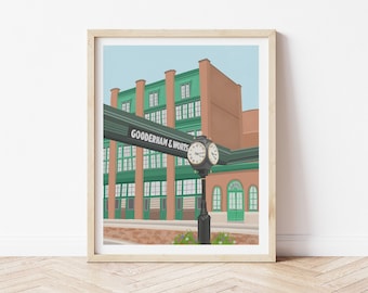 Toronto Distillery District, Old Toronto, Toronto prints, Toronto wall art, Toronto poster, Toronto Print gift, Gift for Traveler