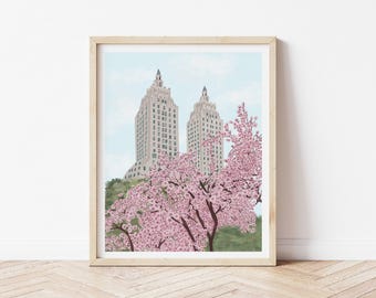 New York City Travel Poster Print, United States Wall Art, New York USA Print, City Poster, Personalised Gifts, Birthday Present