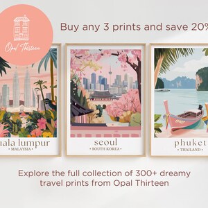 a set of three prints with a tropical theme