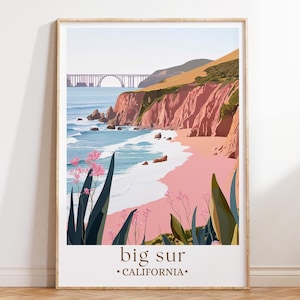 Big Sur Print, Art Print, Travel Print, Travel Poster, Wall Art, California Road Trip, California Travel Print, Pacific Coast Poster