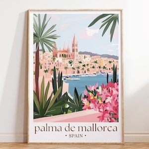 Palma De Mallorca Travel Print, Wall Art Palma De mallorca Wall Hanging Home Décor, Palma De Mallorca Gift Art Lovers, Spain Art Lover Gift