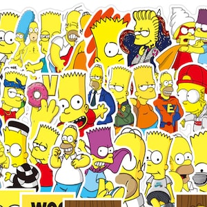 Lot of Homer Bart Simpson Stickers