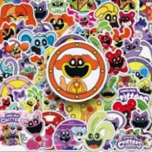 Adesivos de muitos bichinhos sorridentes