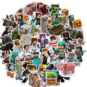 Lot von Minecraft-Aufklebern Mine Handwerk