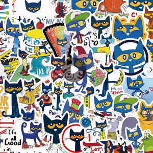 Lot von Pete the Cat Anime Aufkleber