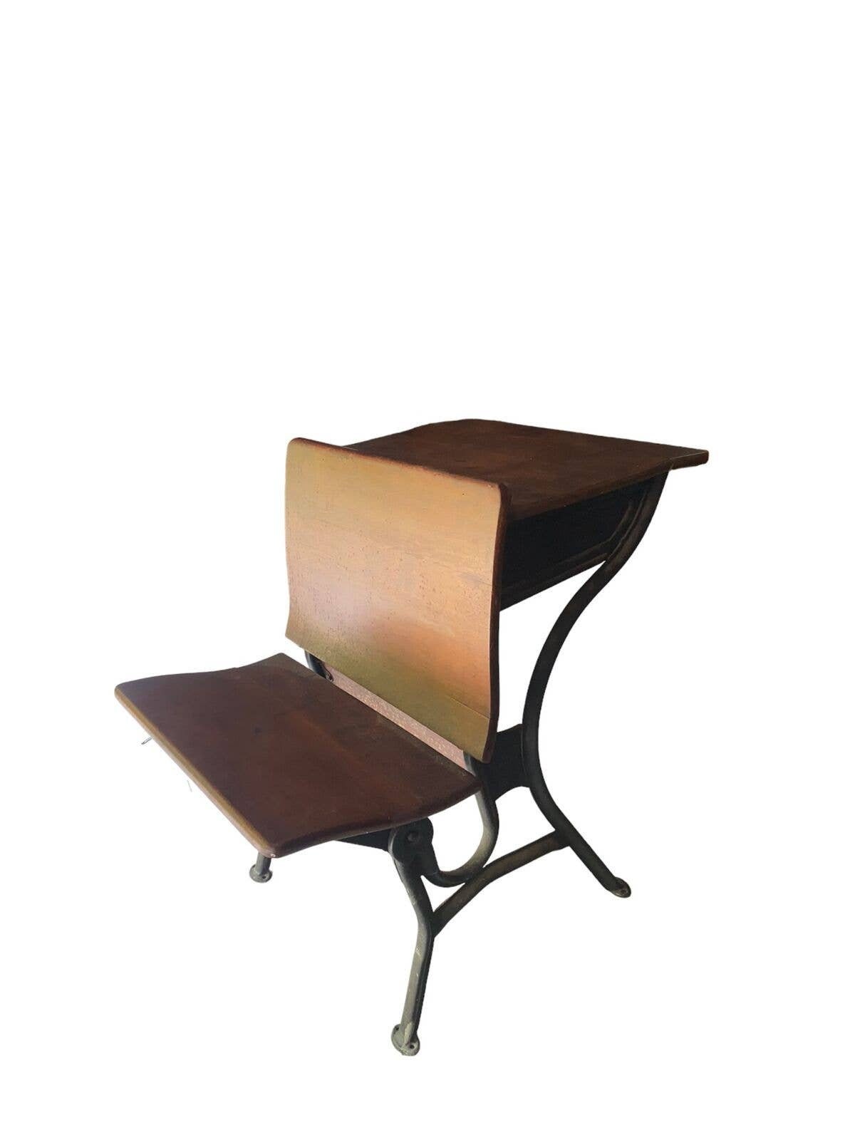 Antique school desk chair hot sale