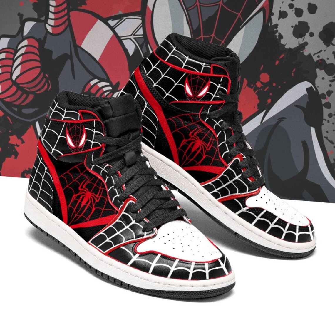 SpiderMan  Air Jordan Custom Shoes Etsy