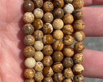 Perline a sfera rotonde pietre preziose diaspro sedimenti marini