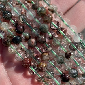 6mm Polished Garden Quartz Beads - Natural Stone - Full Strand - 15&quot;