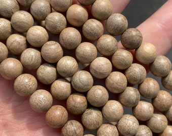 8mm Driftwood Color Natural Wood Beads - Full Strand - 35" Strand - Wood Beads