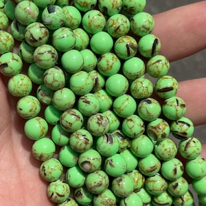 8mm Mother Of Pearl / Abalone Round Shell Beads - Full Strand - 15&quot;