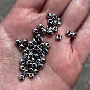 3mm x 5mm Stainless Steel Rondelle Disk Spacer Beads - Findings - Hole 2mm