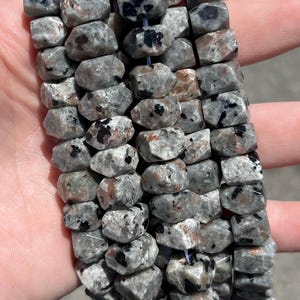 8mm x 10mm Flame Stone Beads Beads - UV Reactive - Natural Stone - Full Strand - 15"