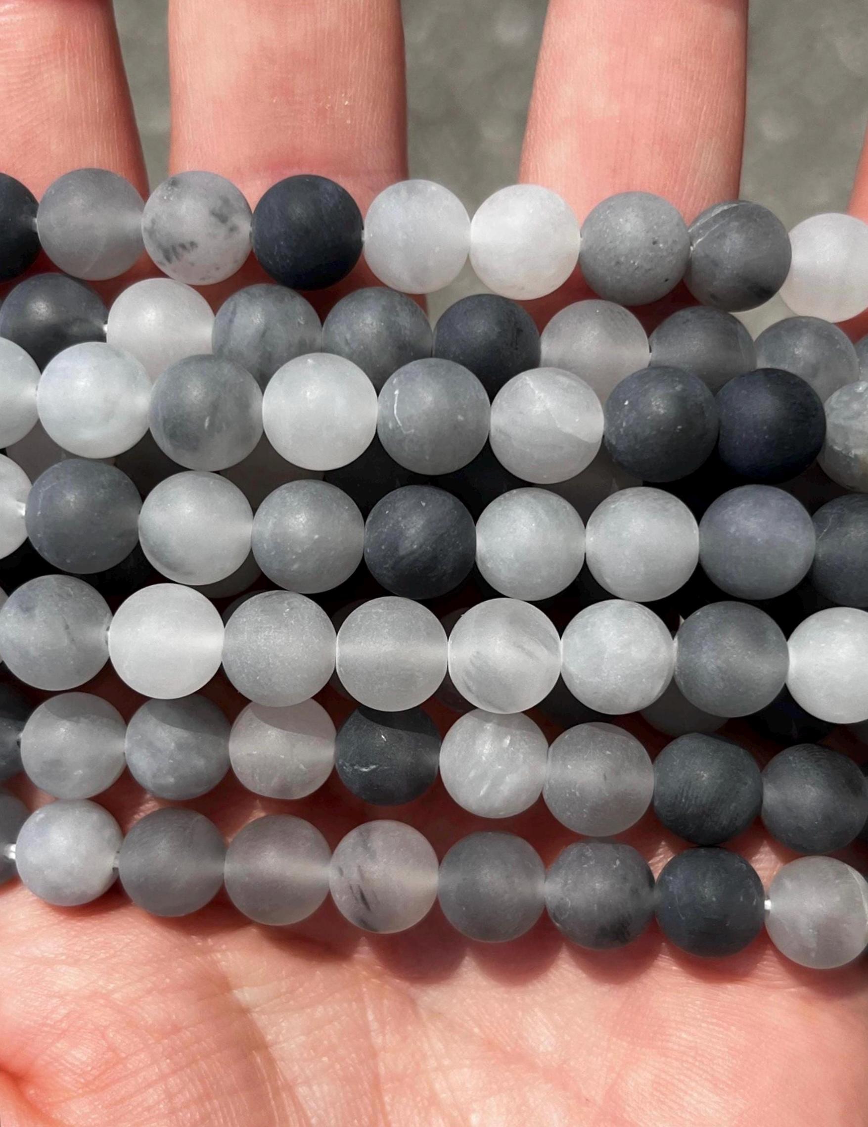 Collier Agate Noire Du Brésil - Perles 8 Mm - Longueur 51 Cm - Neuf Sans Emballage