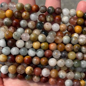 8mm Mixed Hawk Eye Beads - Natural Stone - Genuine - Full Strand - 15&quot;