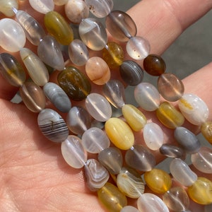 Natürliche unregelmäßige Achat-Nuggetperlen - 5 mm - 8 mm - Naturstein - voller Strang - 15 &quot;