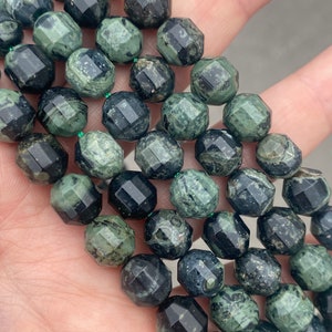10mm Prism Cut Kambaba Jasper Natural Stone Beads - Full Strand - Faceted - 15&quot; - Smooth