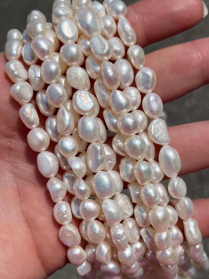 6mm Natural Fresh Water Pearl Beads - Full Strand - 14